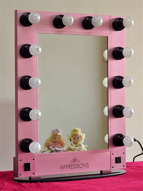 This is a video on how i built hollywood style lighting into my new mirror for my makeup vanity, as shown in the room tour. Hollywood Glam Lighted Make-up Vanity Table top Mirror PINK #ImpressionsVanity | Hollywood ...
