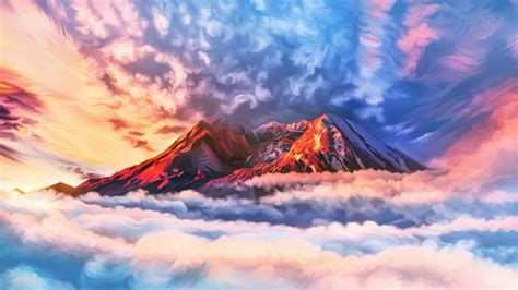 Clouds Mountain Wallpaper Hd