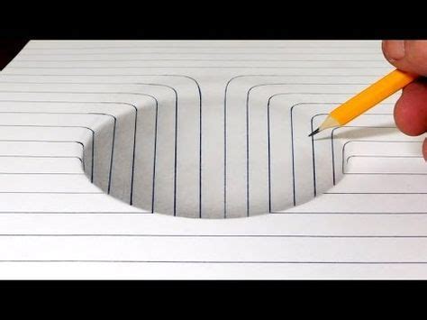 Amazing optical illusions that will blow your mind in minutes! How to draw a step in line paper. Easy 3D trick art ...