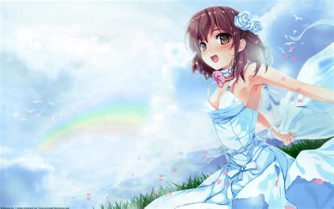 Browse Deep Blue Sky And Pure White Wings Wallpapers Minitokyo