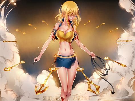 Wallpaper Illustration Blonde Anime Girls Blood Keys Fairy Tail