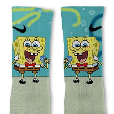 It's guaranteed to make someone smile. Spongebob Fast Shipping Nike Elite Socks Customized by ...