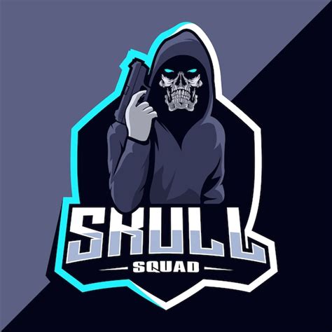 Premium Vector Skull Squad With Gun Mascot Esport Logo