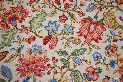 This large scale jacobean floral is the perfect combination of modern and classic. Jacobean Print Flower English Country Jacoby Floral Heavy ...