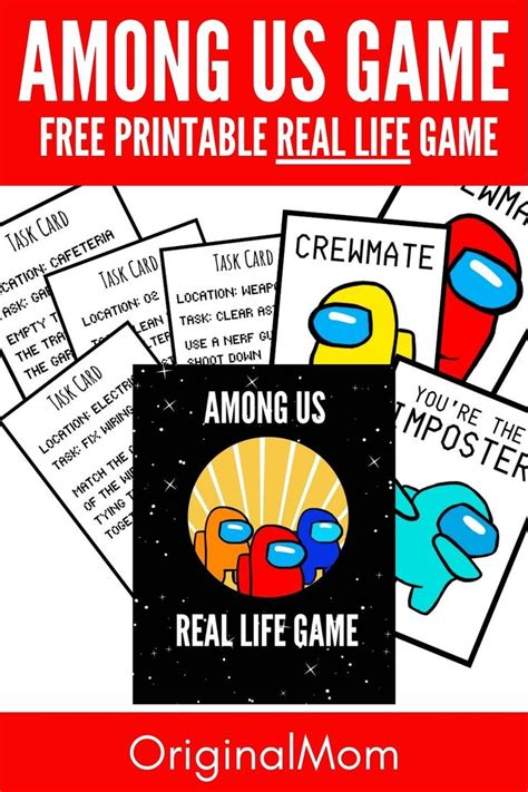 Among Us FREE Printable Game in Real Life! Play this super fun real