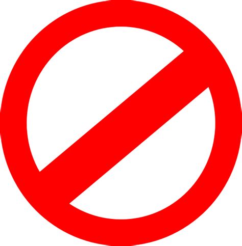 No Symbol Sign Clip Art Prohibited Signs Png Download