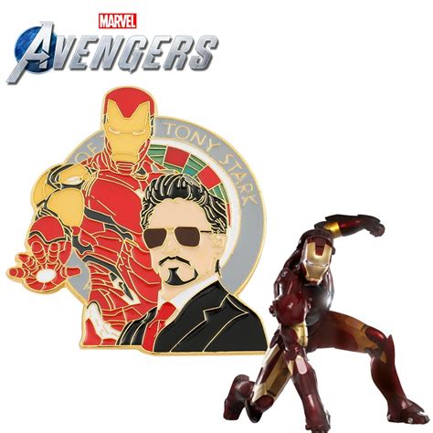 Cute Marvel Pin For Backpack The Avengers Iron Man Tony Stark Cartoon