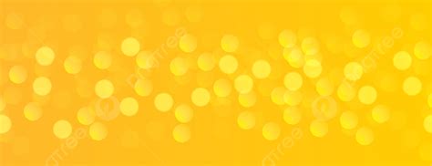 Background Spanduk Kuning Dengan Desain Efek Cahaya Bokeh Abstrak