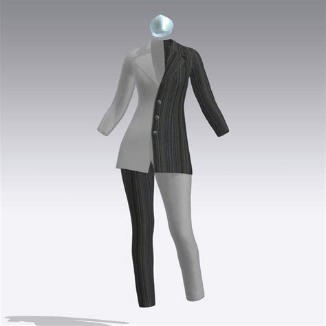 3d Model Corona Fashion Suit With Pant And Mask Vr Ar Low Poly