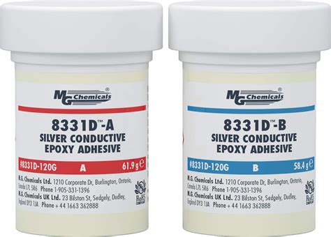 Mg Chemicals 8331d Silver Conductive Epoxy Adhesive 120 Gram Kit