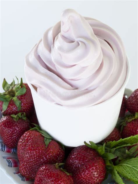 Frozen Soft Serve Yogurt Stock Photo Image Of Fruit 24437466