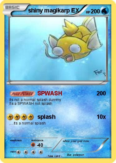 This card is listed as nm to mint. Pokémon shiny magikarp EX 3 3 - SPWASH - My Pokemon Card