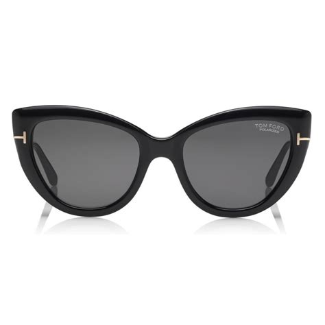tom ford polarized anya sunglasses occhiali cat eye in acetato nero ft0762 p occhiali