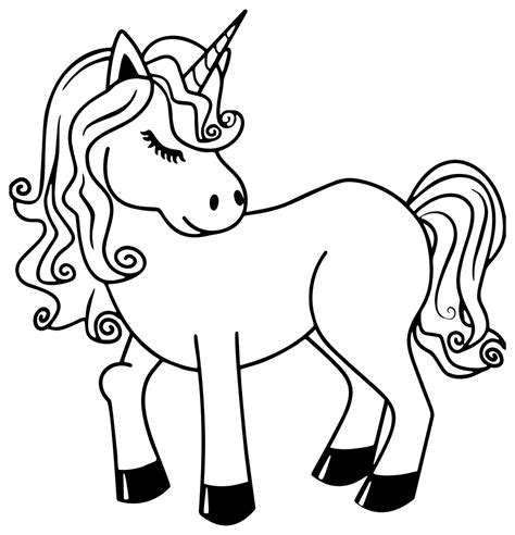 Free Clipart Of A Lineart Unicorn Black And White Unicorn Black And