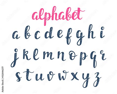 Vector Alphabet Abc Hand Lettering Stock Vector Adobe Stock