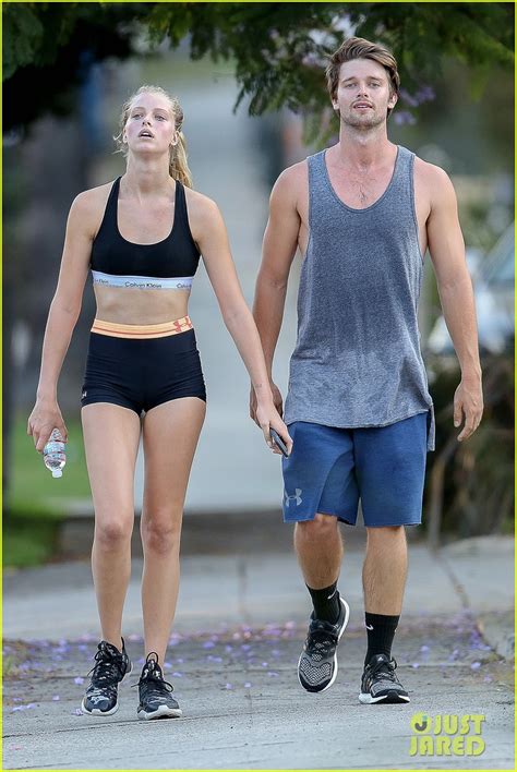 patrick schwarzenegger works up a sweat while boxing with abby champion photo 1006305 photo