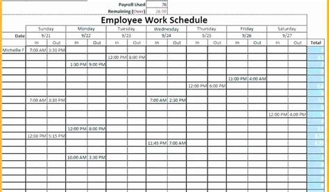 Employee Lunch Schedule Template Unique Employee Vacation Planner