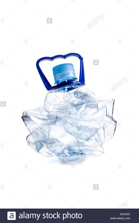 Smashed Empty Plastic Bottle Isolated On White Background Stock Photo Alamy
