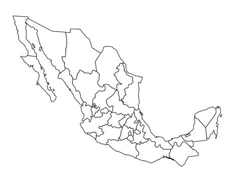 Total Imagen Mapa De Mexico Con Divisiones Y Nombres Consejotecnicoconsultivo Com Mx