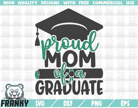 Proud Mom Of A Graduate Svg Cut File Dxf File Proud Mama Etsy