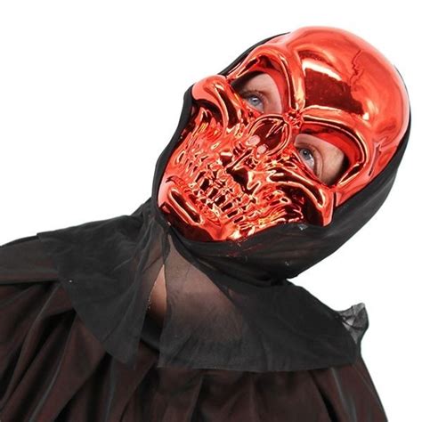 Evil Skeleton Grim Reaper Style Head Mask Halloween Fancy Dress Costume