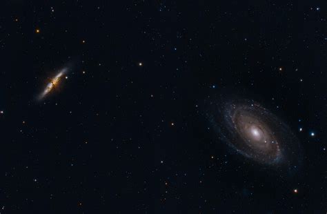 The Cigar Galaxy And Bodes Galaxy M82 And M81 Rastrophotography