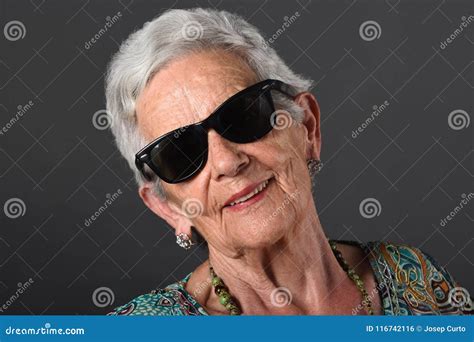 Woman With Sunglasses Stock Photo Image Of Older Female 116742116