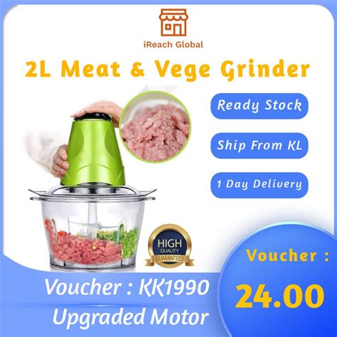 The different functions allows you to prepare healthy homemade meals for your baby in a safe way without having to switch between appliances. Malaysia Plug 2L Multifunction Meat Grinder Meat Mincer ...