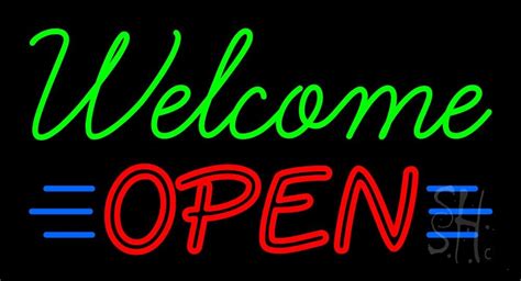 Welcome Open Led Neon Sign Welcome Bar Neon Signs Everything Neon