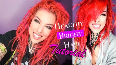 It won't necessarily dye your hair completely but instead will give you a glow if you are in bright lights or natural sunlight. healthy hair will hold color more evenly. How to Dye Your Hair BRIGHT PINK / RED - YouTube