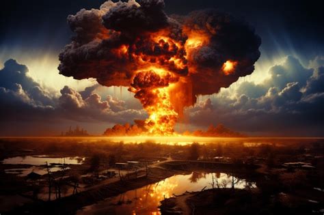 Premium Ai Image Wars Horrors A Nuclear Bomb Unleashes A Devastating