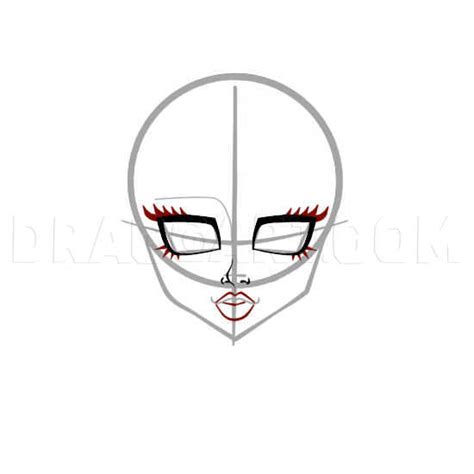 Monster High Face Drawing Lesson Step By Step Drawing Guide By