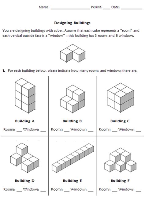 Volume Worksheet With Cubes