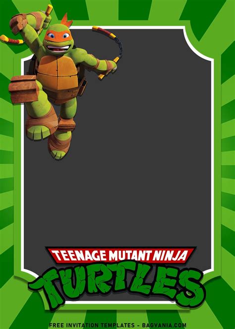 Get Awesome Teenage Mutant Ninja Turtles Birthday Invitation