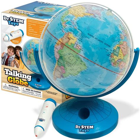 Dr Stem Toys Talking World Globe With Interactive Stylus Pen And Stand
