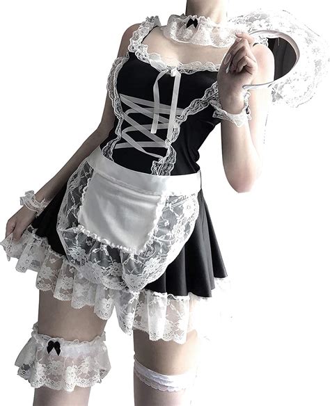 Zyimsva Maid Outfit ，femme Lolita Français Maid Cosplay Costume Maid