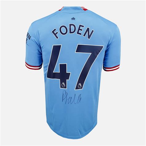 Phil Foden Signed Manchester City Shirt 2022 23 Home 47 The Vault