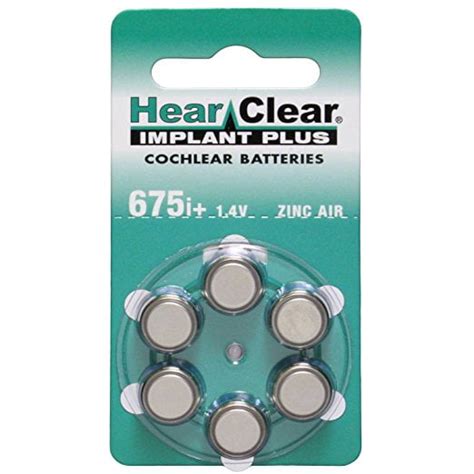 Hearclear Hearing Aid Batteries Size P Cochlear Walmart Com