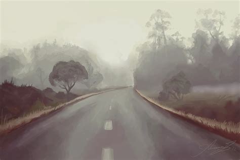 Online Crop Painting Of Roadway Artwork Road Landscape Painting