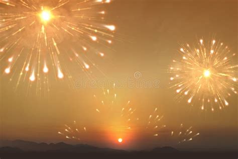 1117 Holiday Fireworks Sunset Sky Stock Photos Free And Royalty Free
