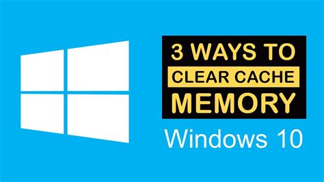 But i would like to save some time during experiments i am running. Clear Cache Memory In Windows 10 - How to Flush Memory ...
