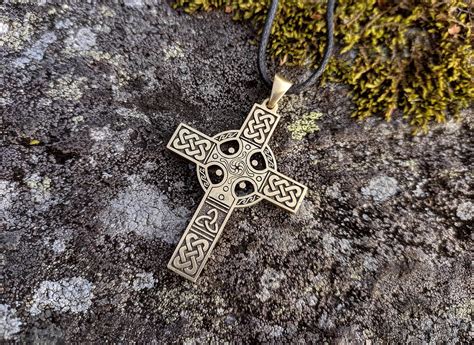 Double Sided Pagan Pendant Celtic Cross Etsy