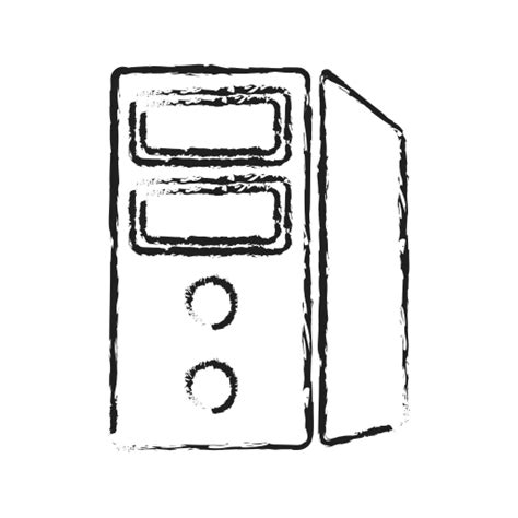 Computer Cpu Sketch