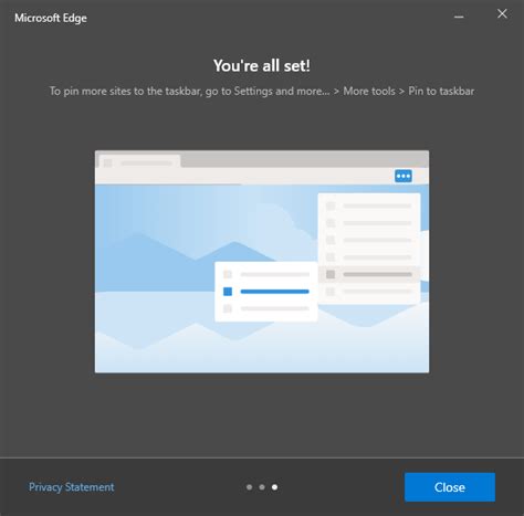 New Feature Launch Taskbar Pinning Wizard In Edge Insider Microsoft