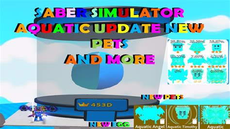 Saber Simulator Aquatic Update New Pets And More Youtube