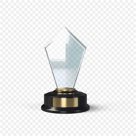 Acrylic Trophy Png Transparent Mock Up Empty Tall Glass Trophy Blank