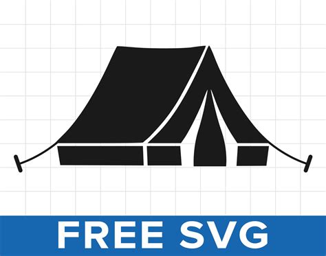 Camping Tent Vector Svg Silhouette Cut File