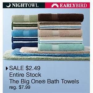 Kohl 39 S The Big One Towels Will Be 2 49 At 2 P M Plus Coupon Codes
