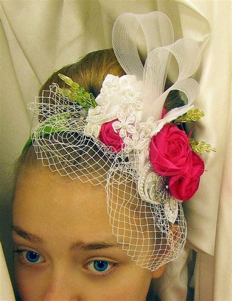 Mini Veil Fairy Tale Wedding Headband When Dreams By Purplerosespr 96
