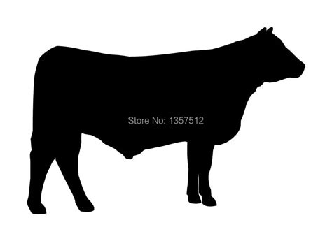Angus Cow Cattle Silhouette Show Farm Sign Car Window Sticker Vinyl